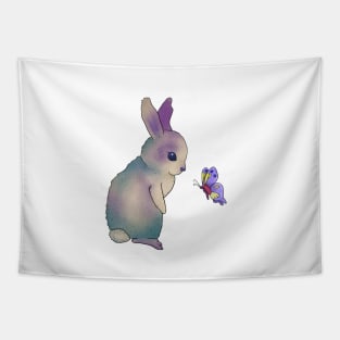 Hase mit Schmetterling Tapestry