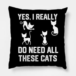 yes, i really do need all these cats Pillow