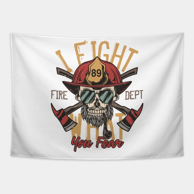 I Fight What You Fear Tapestry by Verboten