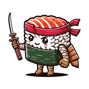 Sushi Samurai - Anime Nigiri Warrior Character T-Shirt