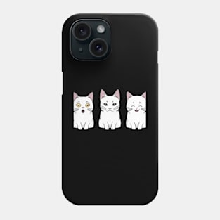 Three cats, three moods Phone Case