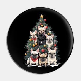 Cute French Bulldog Christmas tree, french bulldog lovers gifts and Merry Christmas Pin