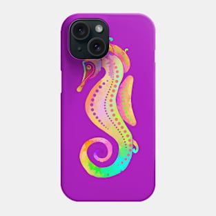 Colorful Seahorse Artwork Phone Case