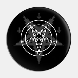 Sigil of Baphomet - Pentagram, Devil, Dark Art, Leviathan, Samael, Lilith, 666 Sticker Pin