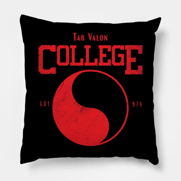 Tar Valon College Red Ajah Slogan and Symbol Pillow by TSHIRT PLACE