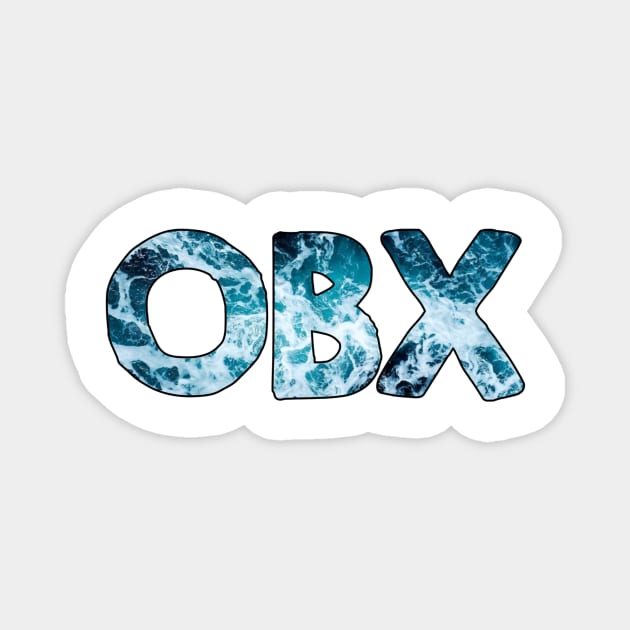 OBX- outerbanks ocean typography Magnet by digitalsbyannnn