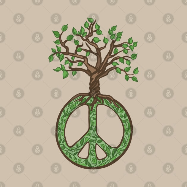 Peace Sign and Tree Of Life by Slightly Unhinged