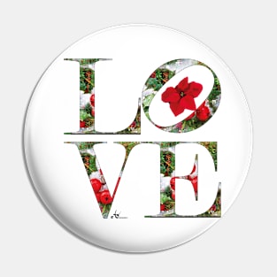 LOVE Letters December birth Month Holly Pin