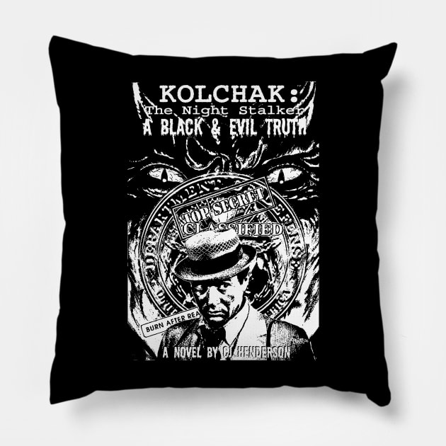 Pencil White Kolchak a black and evil truth Pillow by regencyan