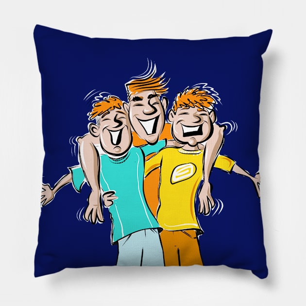 Three guys hugging Pillow by Dani Vittz