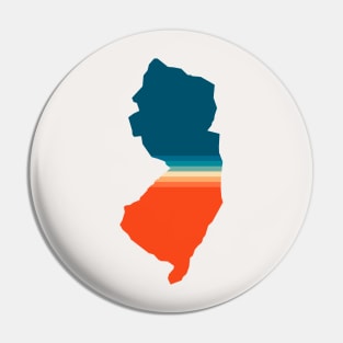 New Jersey State Retro Map Pin