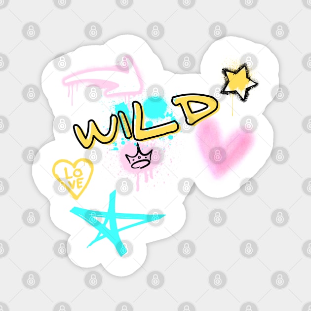 Wild with Graffiti Art Magnet by Once Upon a Find Couture 