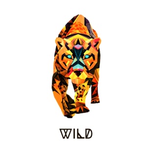 Orange Illustrated Tiger - Wild Looking - Furious T-Shirt