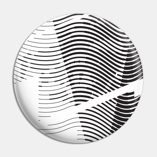 Abstract Wave Portrait Pin by abtchlr