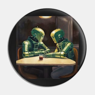 Robots in the cafe series Pin