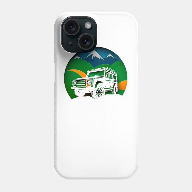 Offroad Land Rover Paper Art Carve Phone Case by designbek