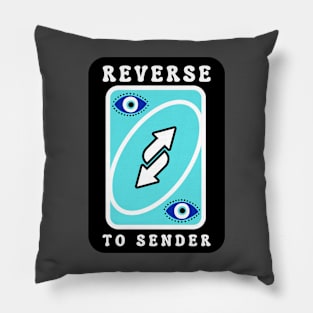 REVERSE EVIL EYE CARD GAME Pillow