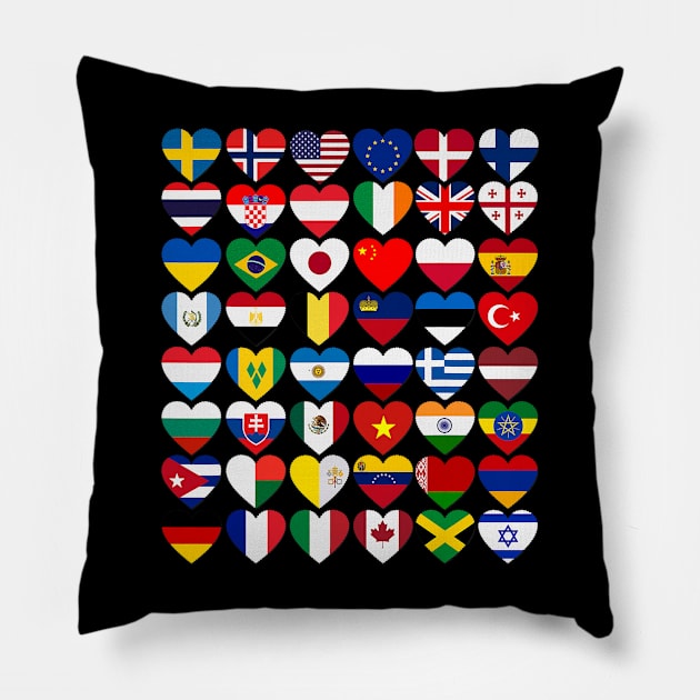 Flags of Countries International Day Of Peace Pillow by everetto