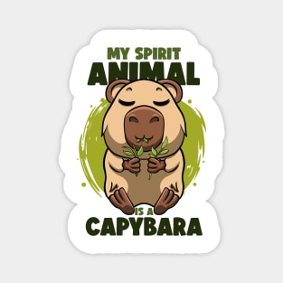 My spirit animal Is a Capybara Zoology Rodent Cute Capybaras Magnet