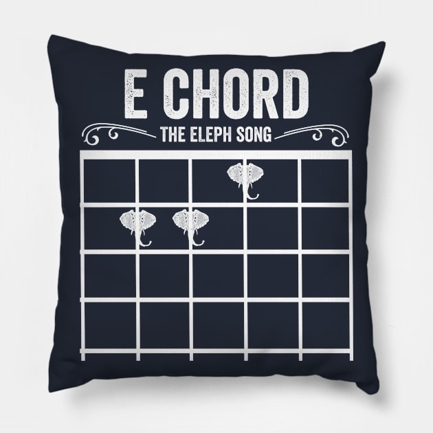 E Guitar Chord, The Eleph Song Pillow by Kcaand