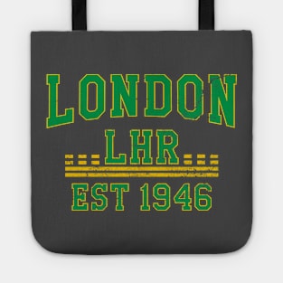 LHR London Heathrow Airport in collegiate style Tote