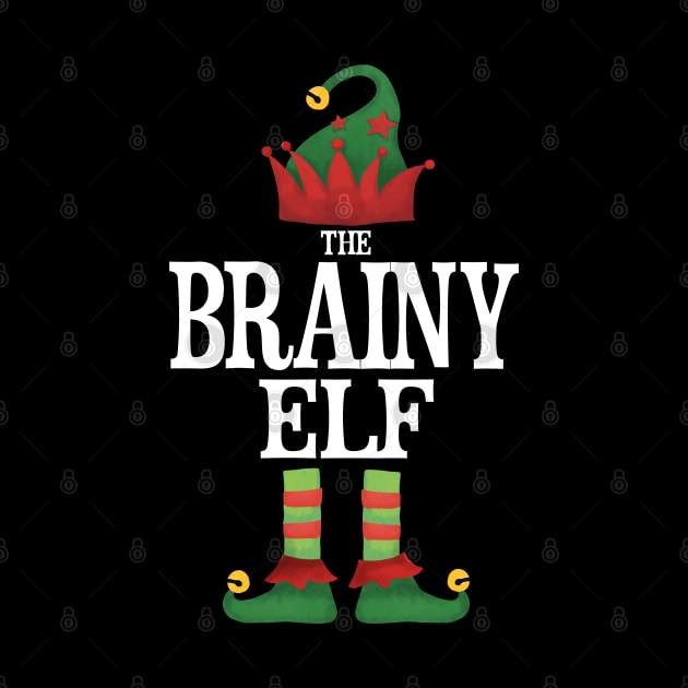 Brainy Elf Matching Family Group Christmas Party Pajamas by uglygiftideas