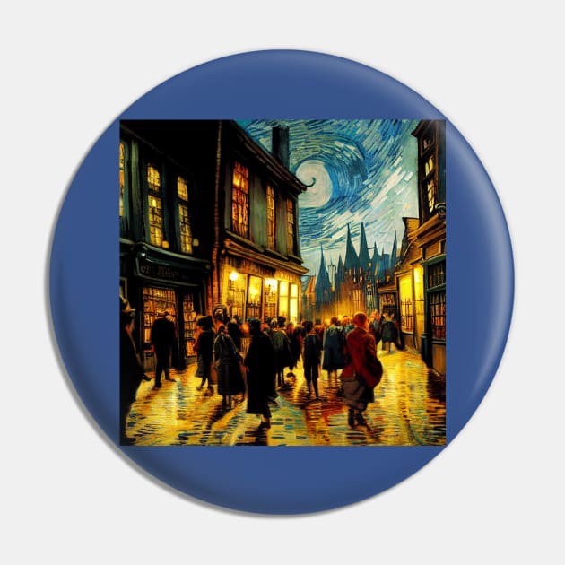 Starry Night in Diagon Alley Pin by Grassroots Green