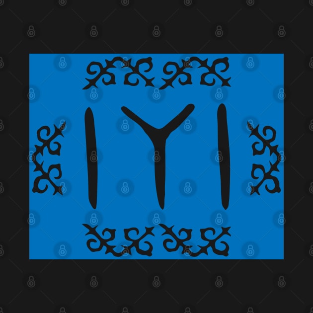 Blue Kayi Tribe Flag Symbol from Dirilis/Resurrection Ertugrul by TerrificTees