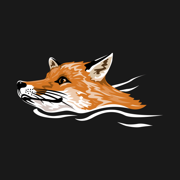 Swimming Fox by LaughingDevil