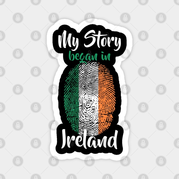 Ireland Flag Fingerprint My Story DNA Irish Magnet by Your Culture & Merch