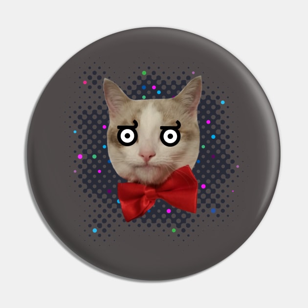 Disapproving Cat Pin by KittenKirby