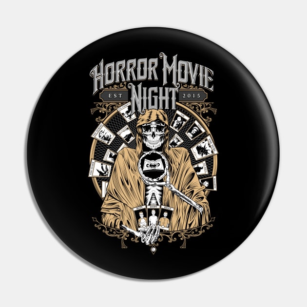 Horror Movie Night - Tarotvision (peach) Pin by Horror Movie Night