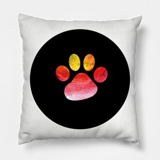 Paw Print - Summer Love Silhouette Pillow