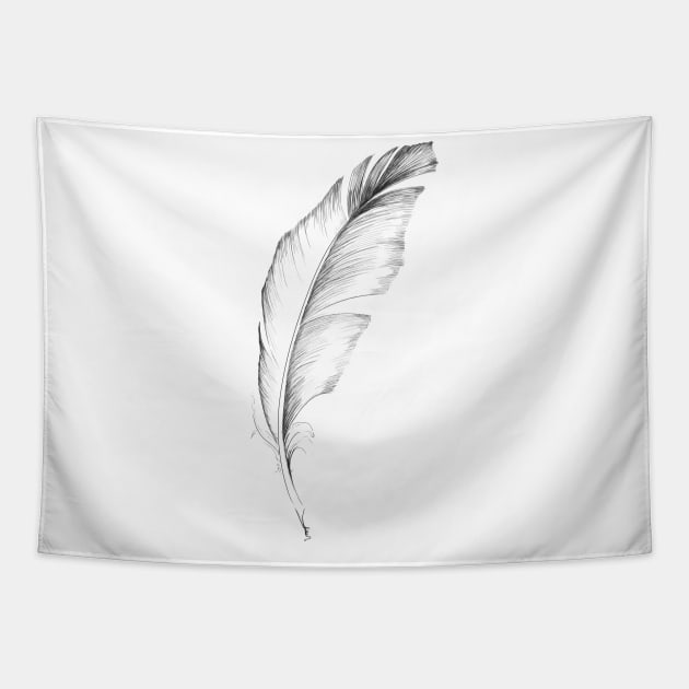 Feather sketch Tapestry by Anilia