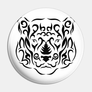 Tiger in tribal style Pin