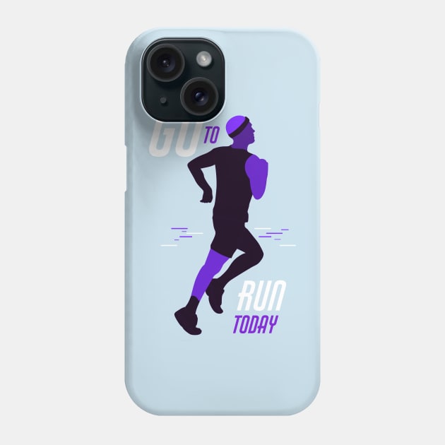 Runner Man Abstract Phone Case by Mako Design 