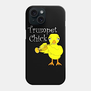 Trumpet Chick White Text Phone Case