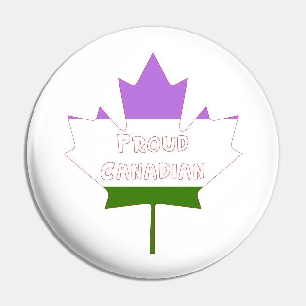 Proud Canadian (Genderqueer) Pin by EmceeFrodis
