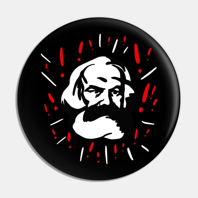 Karl Marx Exclamation Marks Pin by isstgeschichte