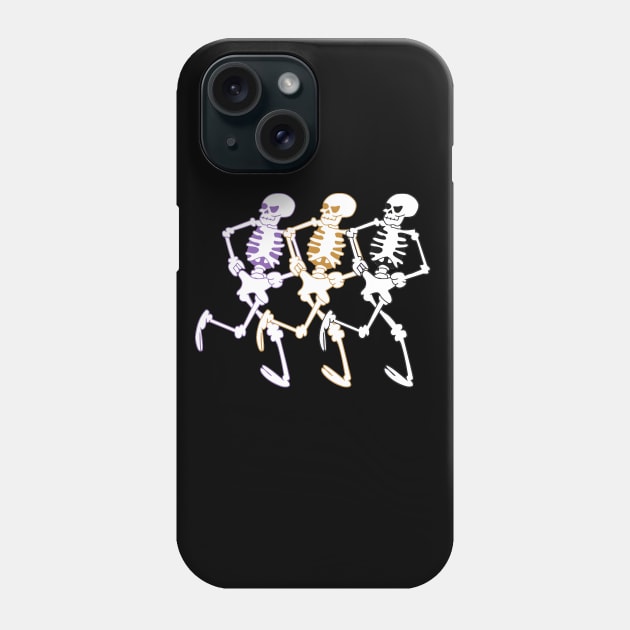 Skeleton Dance Phone Case by Summyjaye