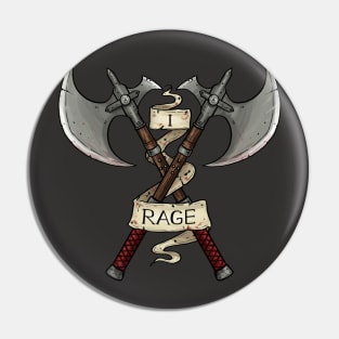 Barbarian - I Rage Pin