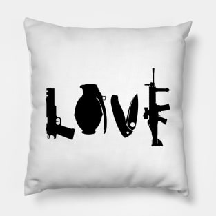 gun firearms love Pillow