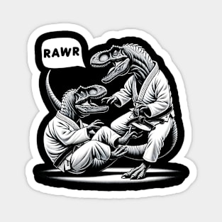 BJJ T-Rex Dinosaurs Grappling Funny Jiu Jitsu Magnet