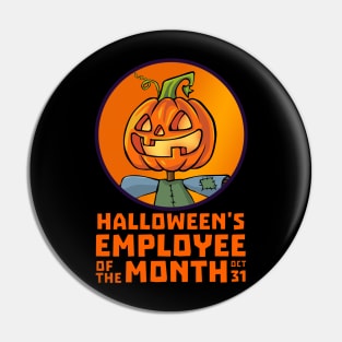 Pumpkin Haloween Employee of the Month | Jack O Lantern Pin