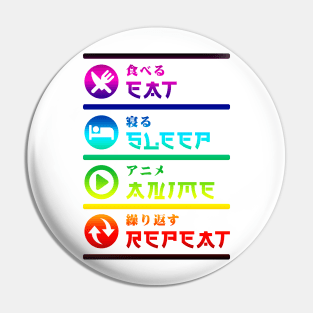 EAT SLEEP ANIME REPEAT Pin