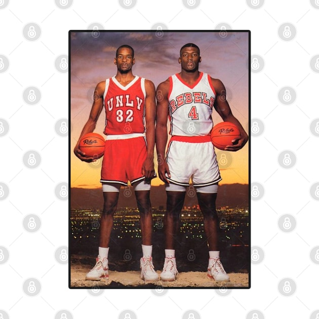 Stacey Augmon and Larry Johnson 1991 by Nya Nya