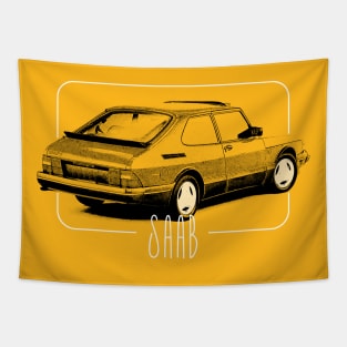 Saab 900 Retro Design Tapestry