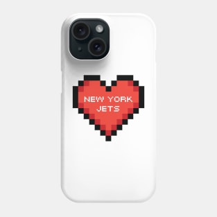 I heart NY Jets pixel art Phone Case