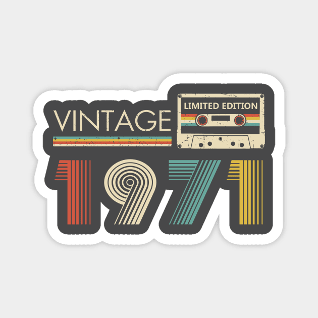 Vintage 1971 Limited Edition Cassette Magnet by louismcfarland