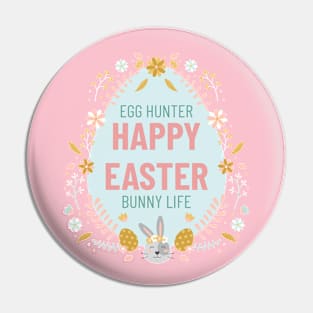 Easter Egg Hunt Happy Easter Bunny Rabbit Cute Pin